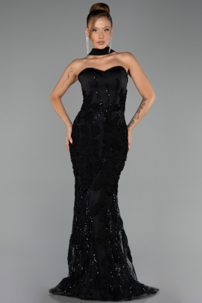Robe de Soirée Longue Noir ABU6442