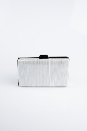 Sac de Soirée Luxe Coupe Au Laser Argent SH801