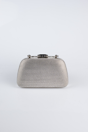 Sac de Soirée Luxe A motifs Platine SH839