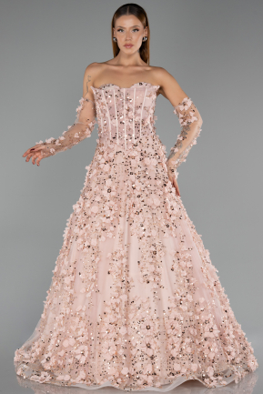 Robe de Soirée Longue Poudre ABU5658