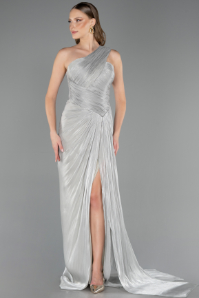 Robe de Soirée Longue Mousseline Turquoise ABU6622