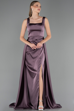 Robe de Soirée Longue Satin Lavande ABU6572