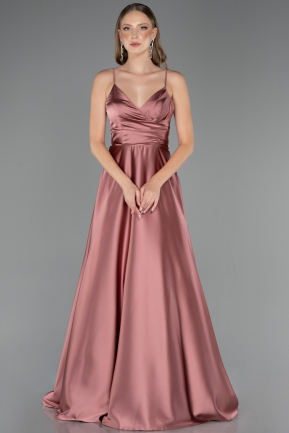 Robe de Soirée Longue Satin Pelure D'oignon ABU6573