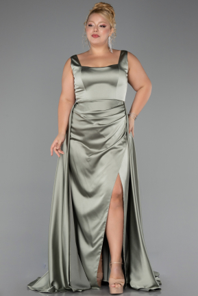 Robe Grande Taille Longue Satin  ABU6576