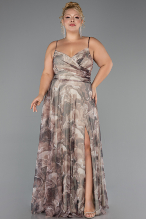 Robe De Graduation Grande Taille Longue Vison ABU6558