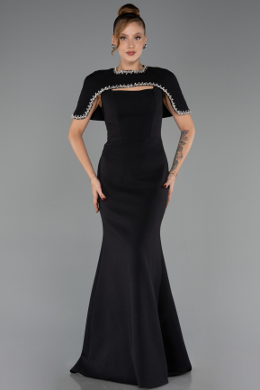 Robe Queue de Poisson Longue Noir ABU6591