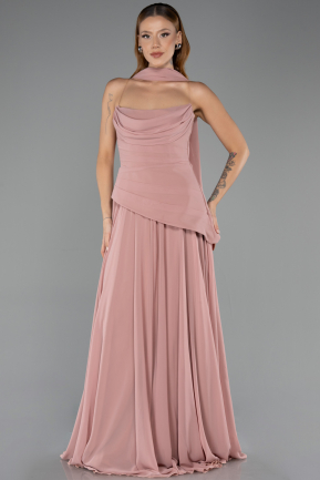 Robe de Soirée Longue Mousseline Pelure D'oignon ABU5763