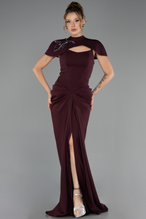 Robe de Soirée Longue Couleur Cerise ABU6645