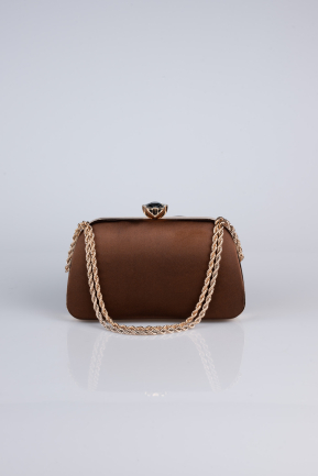 Sac de Soirée Satin Brun SH860