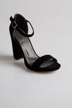 Chaussures de Soirée en Daim Noir PK6308