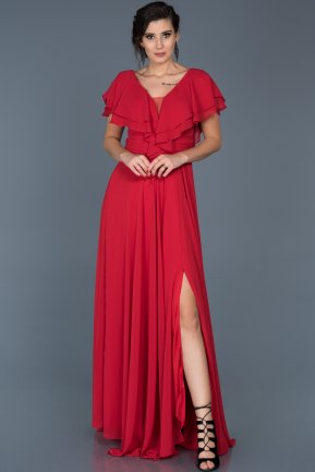 Robe de Fiançaille Longue Rouge ABU032