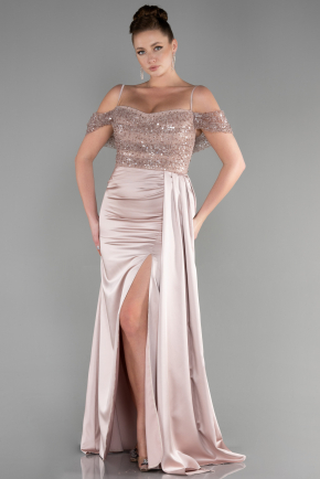 Robe de soirée online longue beige