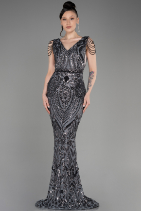DELIMALI Robe Sirène Longue à Volants Et Paillettes - Sans Bretelles - Pour Femme - Cosplay, Soirée, Halloween