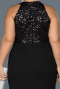 Robe Grande Taille Longue Noir ABU743