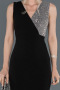 Robe de Soirée Longue Noir-Argent ABU1190