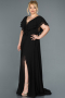 Robe Grande Taille Longue Noir ABU032