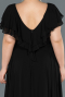 Robe Grande Taille Longue Noir ABU032
