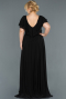 Robe Grande Taille Longue Noir ABU032