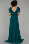 Robe de Fiançaille Longue Vert Fonce ABU032