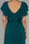 Robe de Fiançaille Longue Vert Fonce ABU032