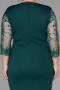 Robe Grande Taille Courte Vert ABK833