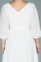 Robe Grande Taille Midi Mousseline Blanc ABK1083