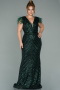 Robe de Soirée Longue Émeraude ABU1044