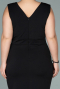 Robe Grande Taille Longue Noir-Argent ABU1482