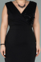 Robe Grande Taille Longue Noir ABU1482