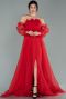 Robe de Soirée Longue Rouge ABU2076