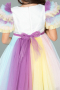 Robe de Soirée Enfants Courte Rinçage ABK1056