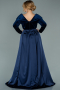 Robe Grande Taille Longue Bleu Marine ABU2084