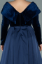 Robe Grande Taille Longue Bleu Marine ABU2084