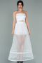 Blanc Modeles De Robes De Soiree En Tarlatan ABN01