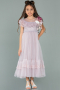 Robe de Soirée Enfants Longue Lavande ABU2153