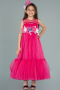 Robe de Soirée Enfants Longue Fushia ABU2291
