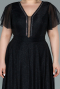 Robe de Soirée Grande Taille Longue Noir ABU2310