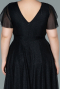 Robe de Soirée Grande Taille Longue Noir ABU2310
