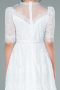 Tenue de Soirée Midi Dantelle Blanc ABK1388