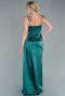 Robe de Soirée Longue Satin Émeraude ABU2477
