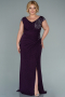 Robe de Soirée Grande Taille Longue Violet ABU2438