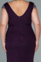 Robe de Soirée Grande Taille Longue Violet ABU2438