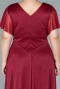 Robe De Soirée Grande Taille Longue Rouge Bordeaux ABU2498