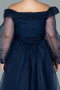 Robe Grande Taille Longue Bleu Marine ABU1535
