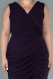 Robe de Soirée Grande Taille Midi Violet Foncé ABK1492