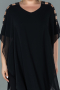 Robe de Soirée Grande Taille Mousseline Noir ABT080