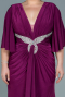 Robe de Soirée Grande Taille Longue Satin Prune ABU2646