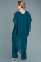 Robe De Soirée Grande Taille Mousseline Vert ABT080