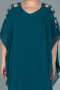Robe De Soirée Grande Taille Mousseline Vert ABT080