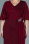 Robe de Soirée Grande Taille Longue Rouge Bordeaux ABU2651